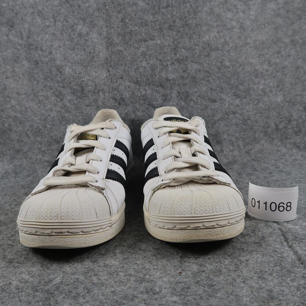 Adidas Shoes Kids 5 Sneakers Superstar Casual Lifestyle White Black Lace Up Low - Picture 2 of 13